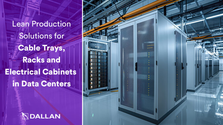 Cable racks and electrical cabinets in a data centre